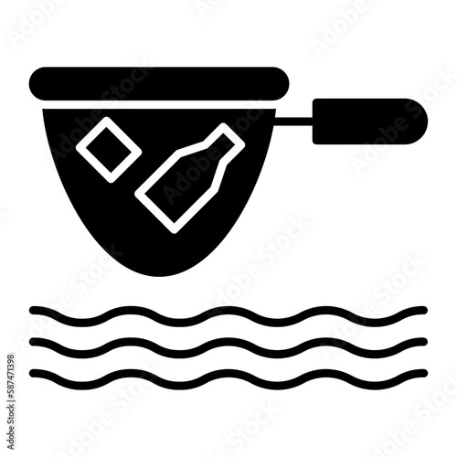 Pool Skimmer Glyph Icon