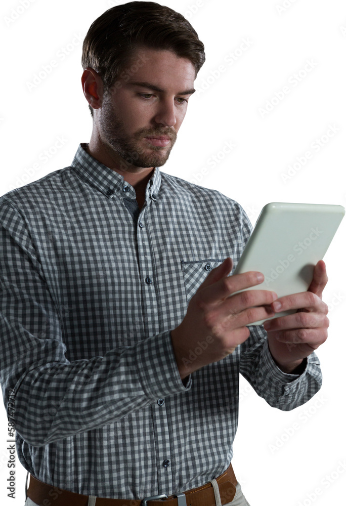 Man using digital tablet Man using digital tablet