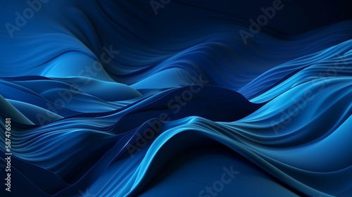 blue background with fabric waves