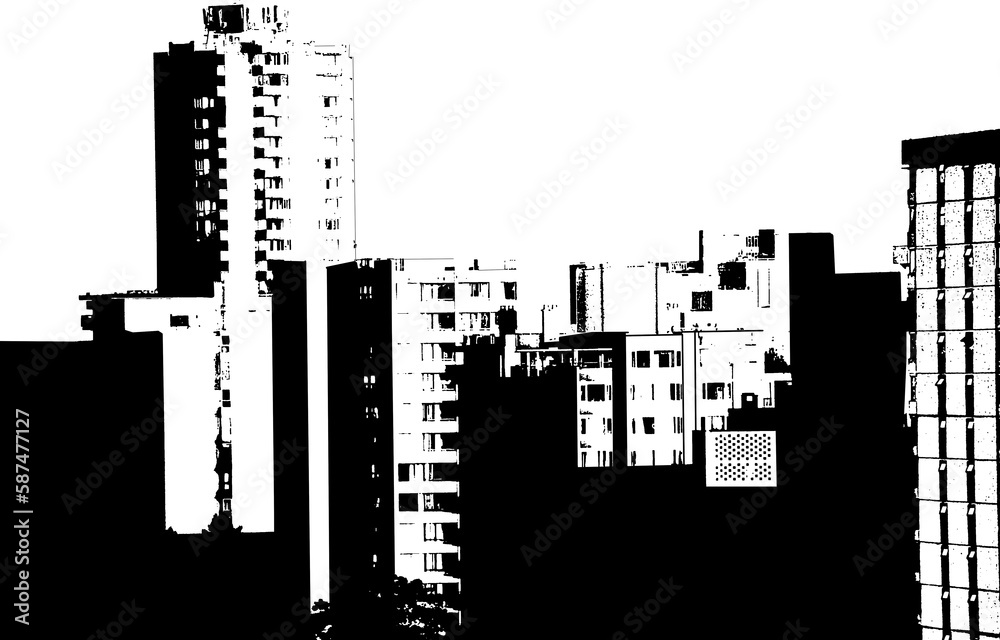 Fototapeta premium Digital image of buildings