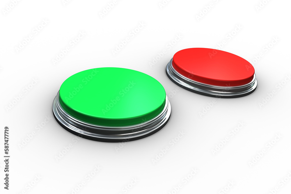 Red and green push buttons Red and green push buttons
