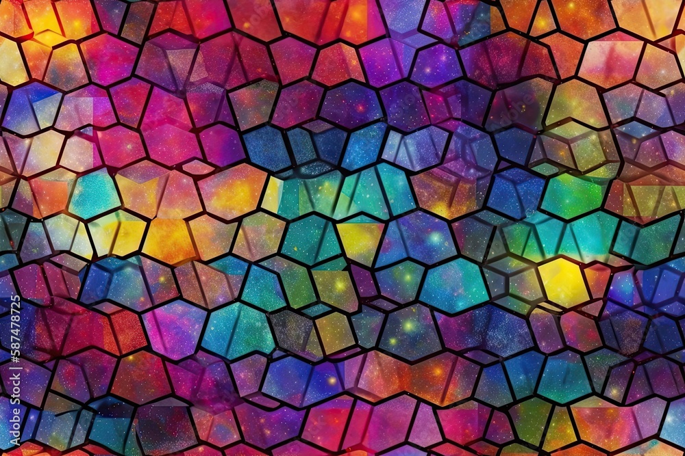 colorful cube patterned background. Generative AI