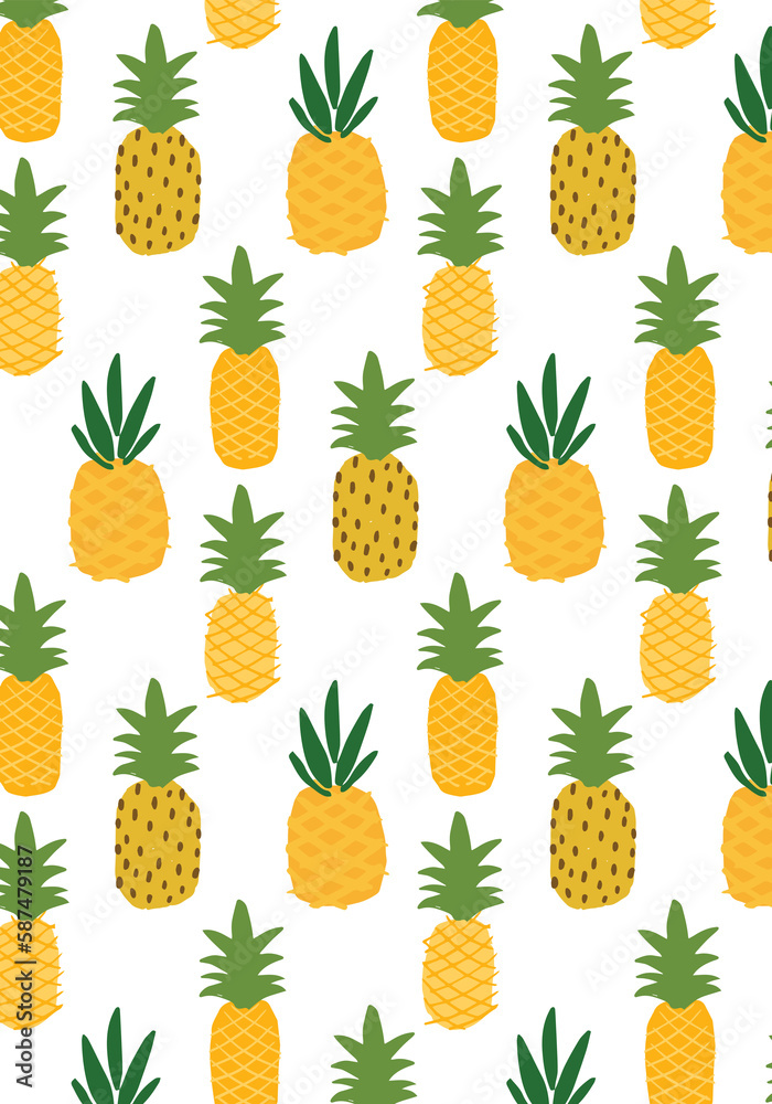 Illustration of pineapple fruit Illustration of pineapple fruit