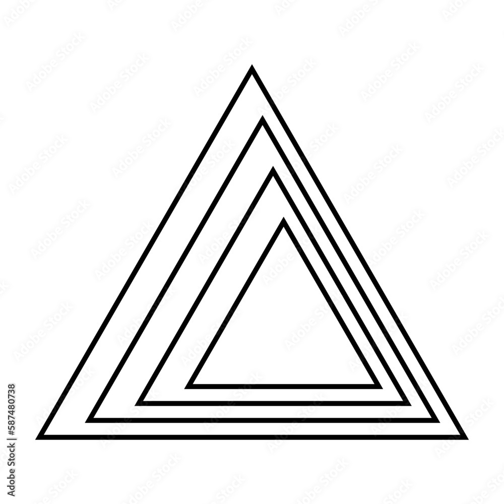 Line triangle shape. Modern line icon. Vector isolated on white background. Line triangle shape. Modern line icon. Vector isolated on white background.
