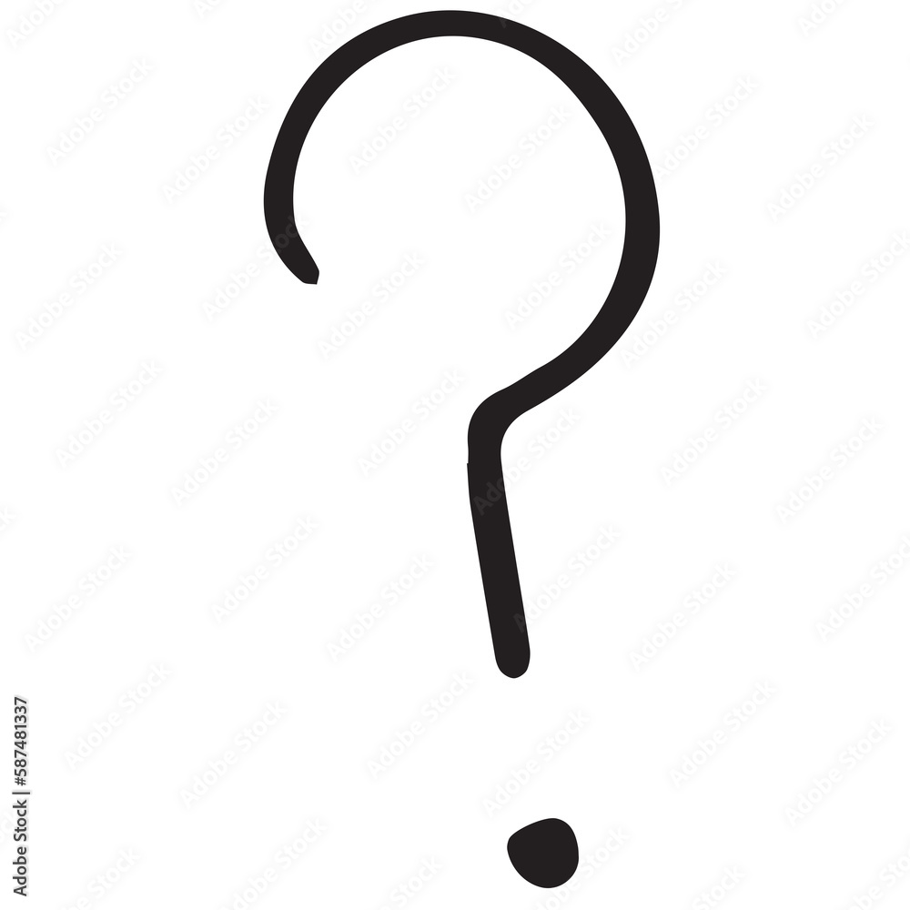 Question mark over white background Question mark over white background