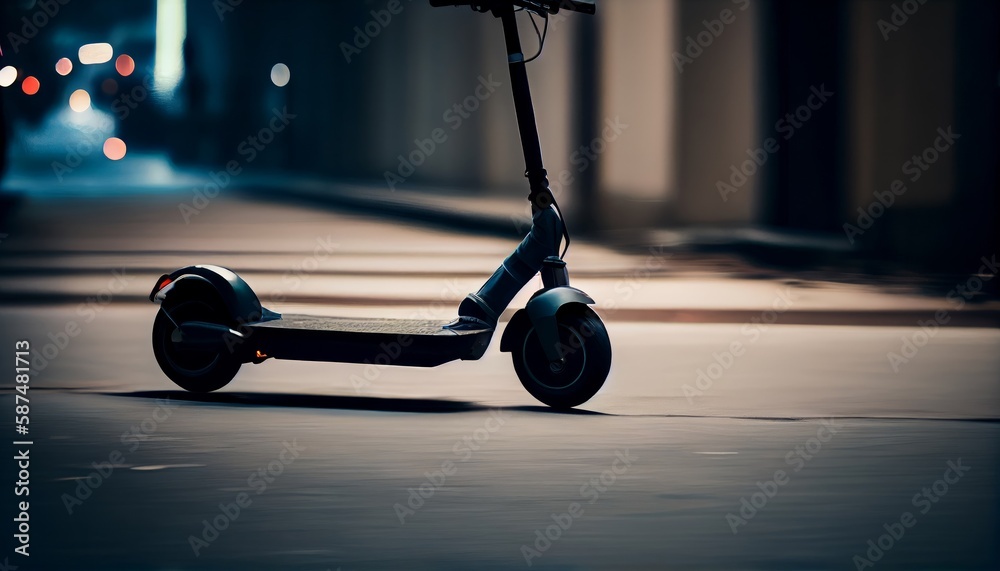 E-bikes, scooters safety. Riding e-scooter in urban environment close up. E-bikes, scooters safety. Riding e-scooter in urban environment close up.