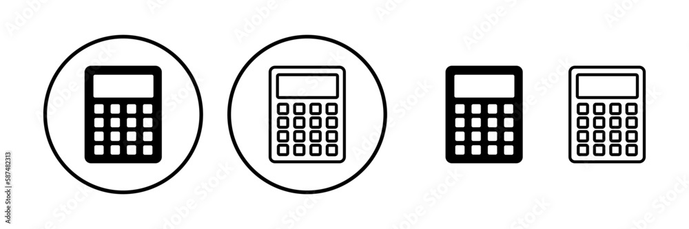 Calculator icon vector. math icon. finances sign Calculator icon vector. math icon. finances sign