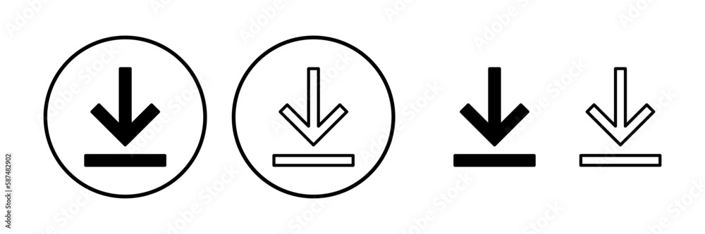 Download icon vector. Downloading vector icon Download icon vector. Downloading vector icon