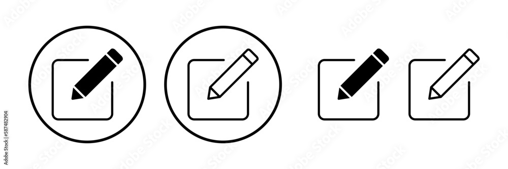 Edit icon vector. edit document sign and symbol. pencil Edit icon vector. edit document sign and symbol. pencil