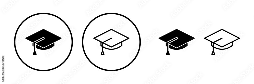 Education icon vector. graduation cap icon vector Education icon vector. graduation cap icon vector