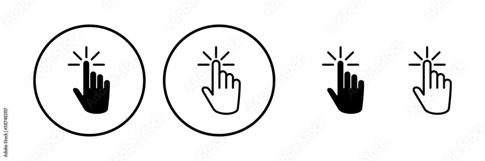 Fototapeta premium hand click icon vector. clicking finger icon. pointer icon