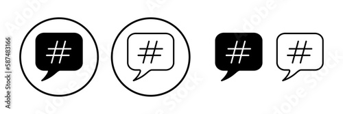 Hashtag icon vector. hashtag simbols