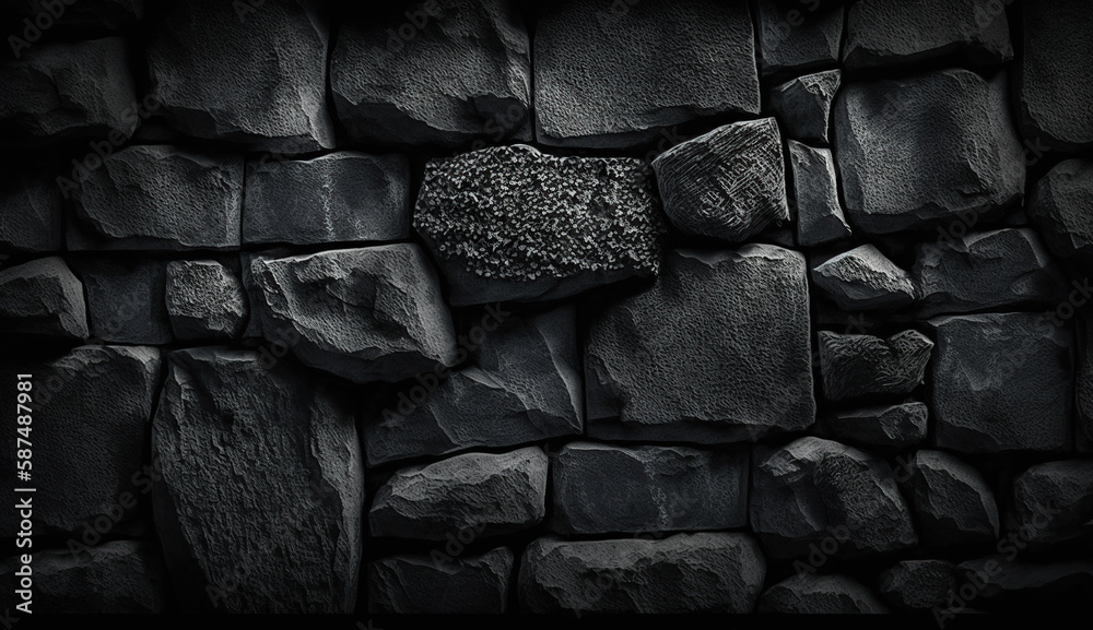 black concrete wall