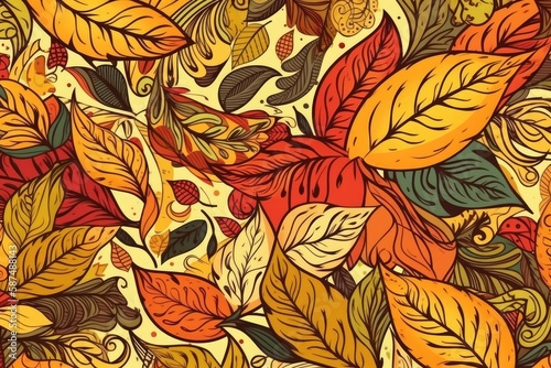 vibrant floral and leafy background. Generative AI