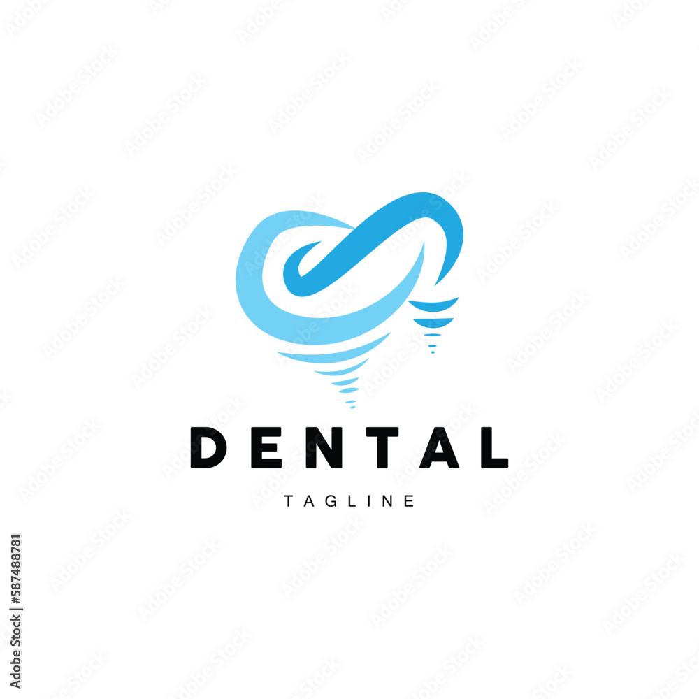 Fototapeta premium Tooth Logo, Dental Care Vector, Illustration Icon Design