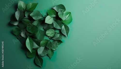 Heart-shaped leaves, image created by AI