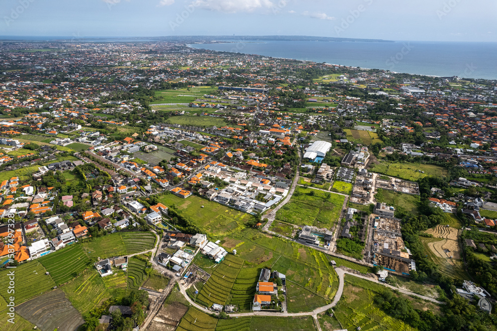 Aerial view of Canggu, Bali