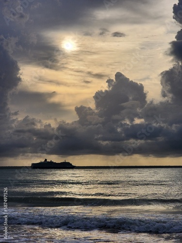 sunset over the sea