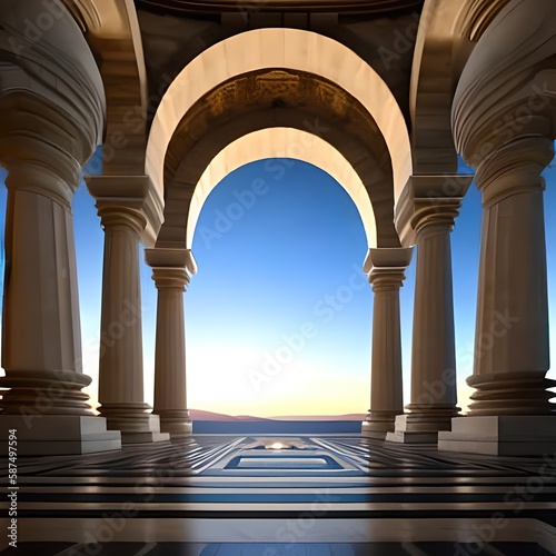 palácio, colunas, índia, background photo