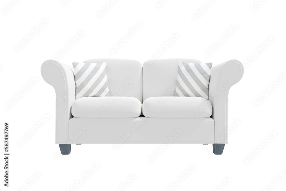 Fototapeta premium Digitally generated image of sofa with cushions 