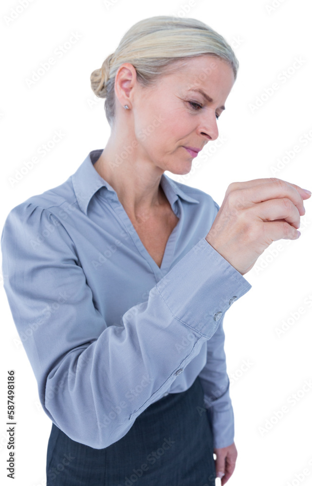 Businesswoman gesturing Businesswoman gesturing
