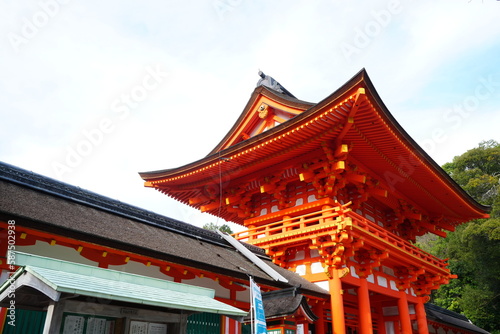 Roumon Tower Gate of Kamigamo-jinja or Shrine in Kyoto, Japan - 日本 京都府 上賀茂神社 楼門 賀茂別雷神社楼門 