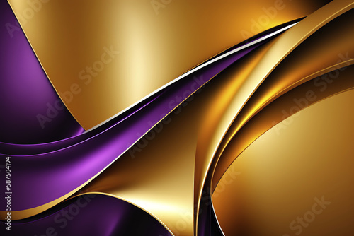 Purple gold background. Generative AI.