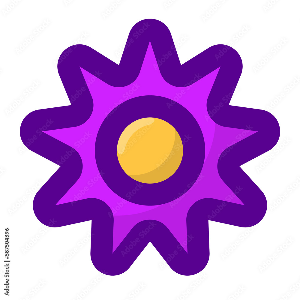 Geometric flower design element shapes purple color. Figures, stars, spiral flower and circles no background Geometric flower design element shapes purple color. Figures, stars, spiral flower and circles no background