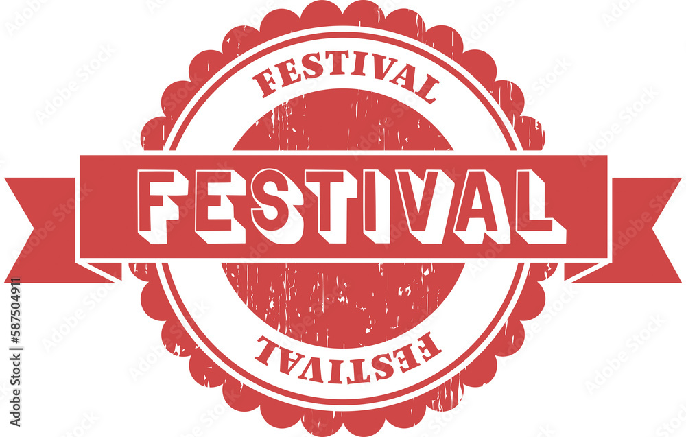 Festival text badge icon