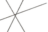 3d image of metallic silver chains intersecting