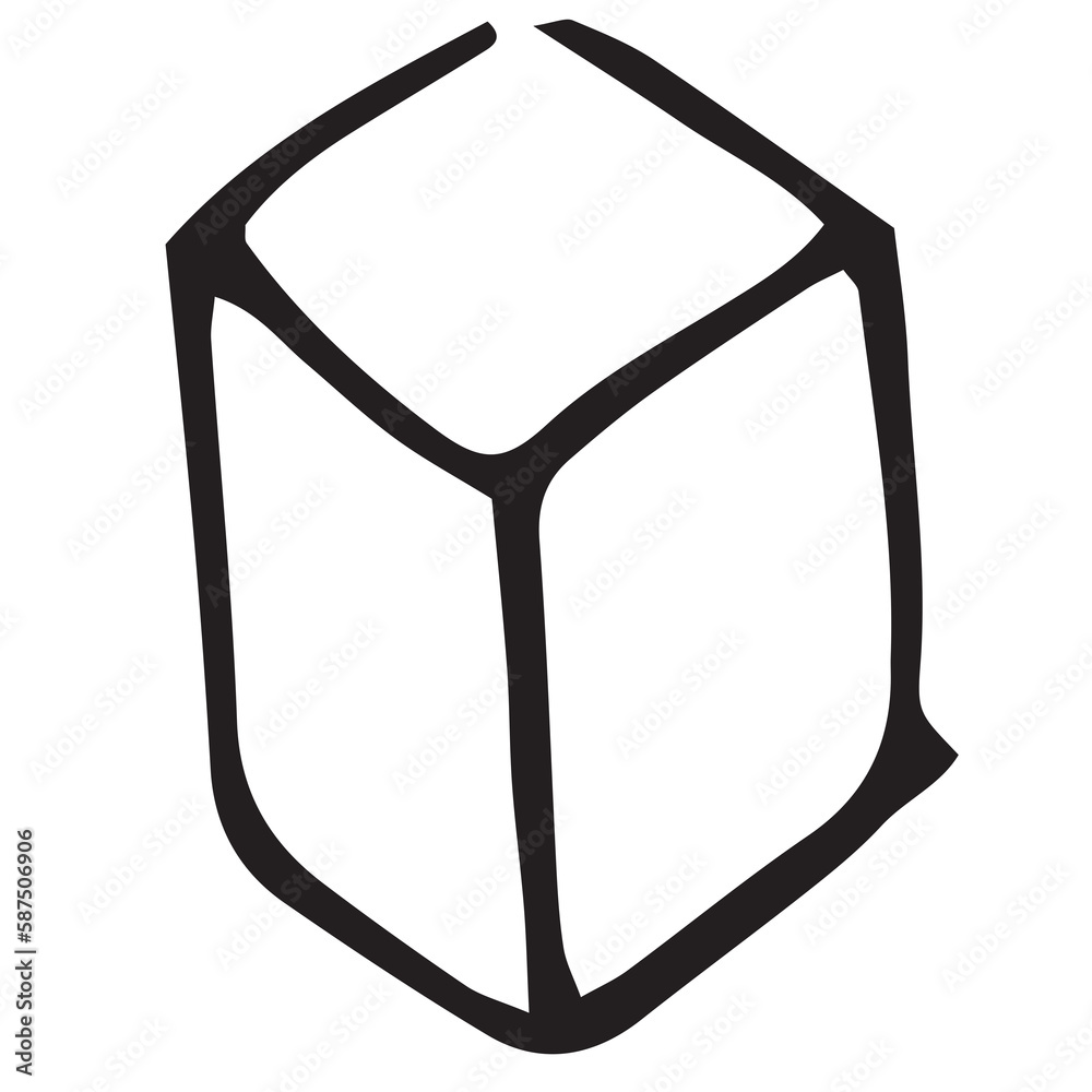 Cube shape over white background Cube shape over white background