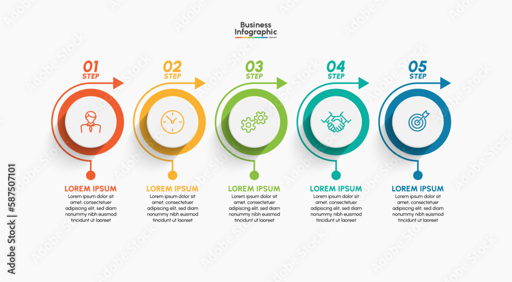 Fototapeta premium Business infographic design background template.