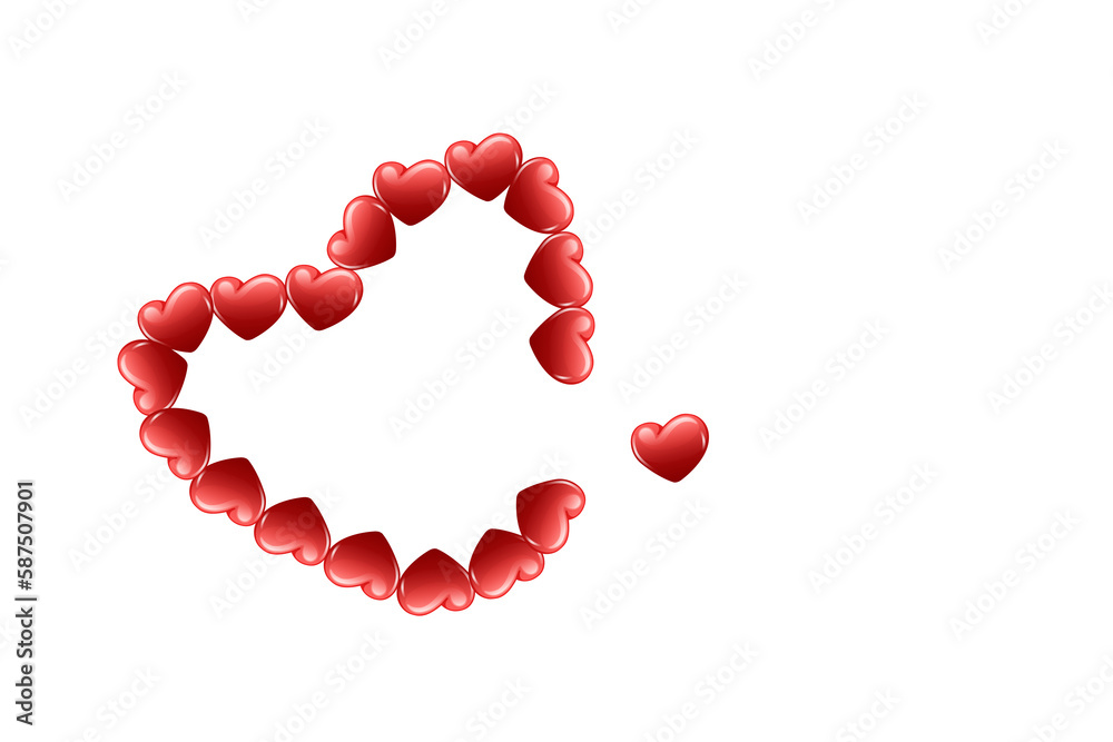 Obraz premium Red love hearts