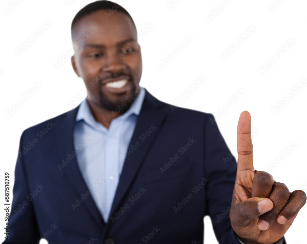 Classy businessman pointing his finger while talking Classy businessman pointing his finger while talking