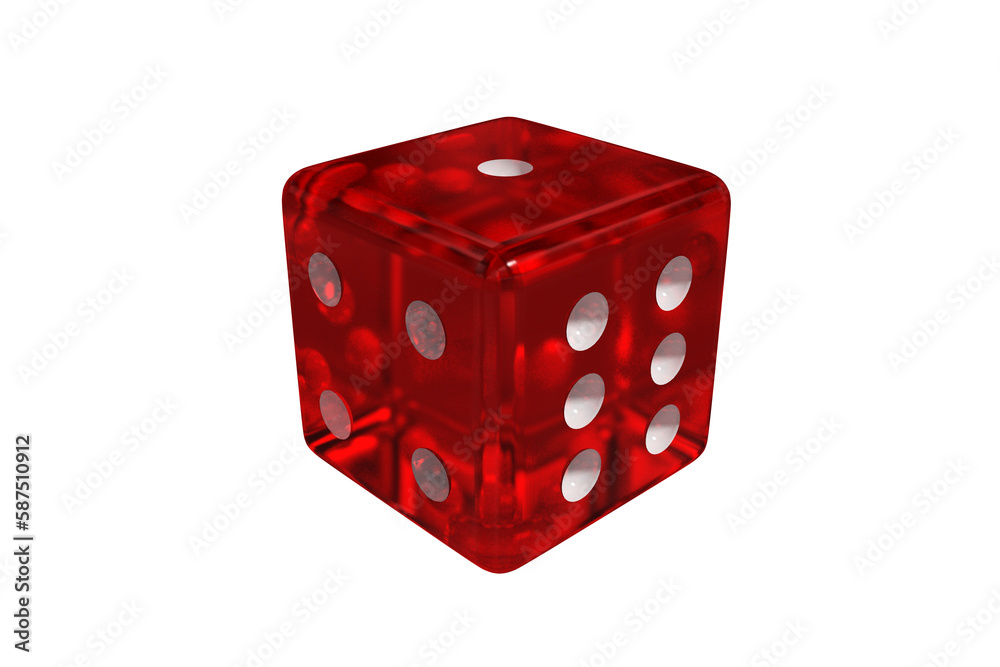 Obraz premium Computer graphic image of 3D glass dice