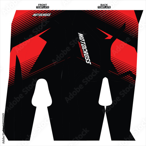 Print-ready sublimation motocross pants design