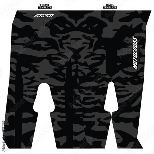 Print-ready sublimation motocross pants design