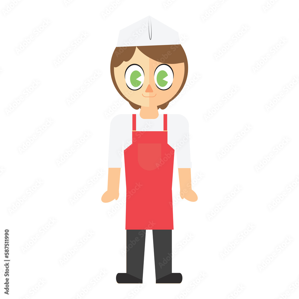 Illustration of male chef