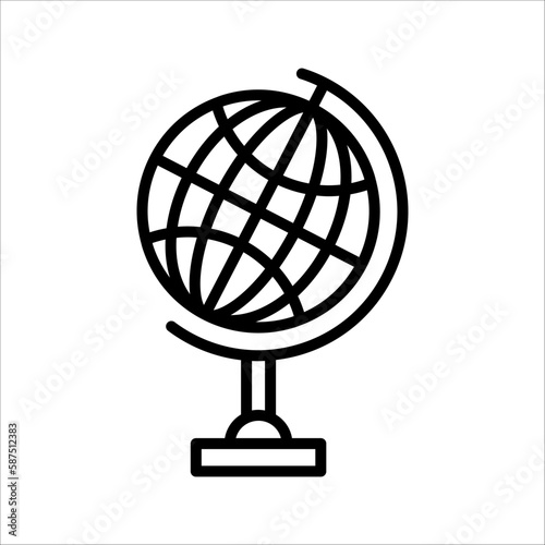 world icon illustration, globe vector icon, globe icon best flat design, on white background.