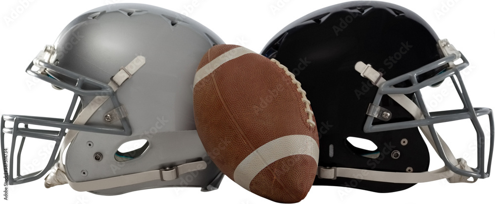 Fototapeta premium American football with helmets