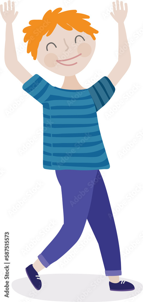 Illustration of boy dancing Illustration of boy dancing