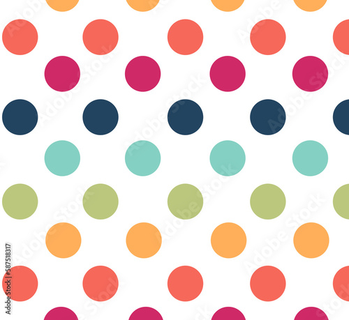 Colorful polka dot pattern 