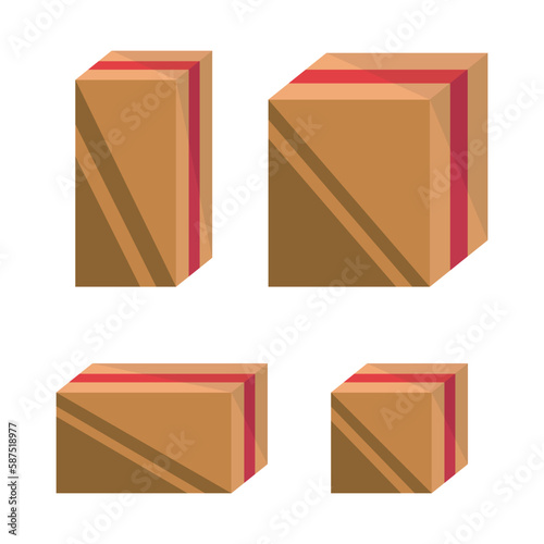 cardboard boxes. Paper parcels, post