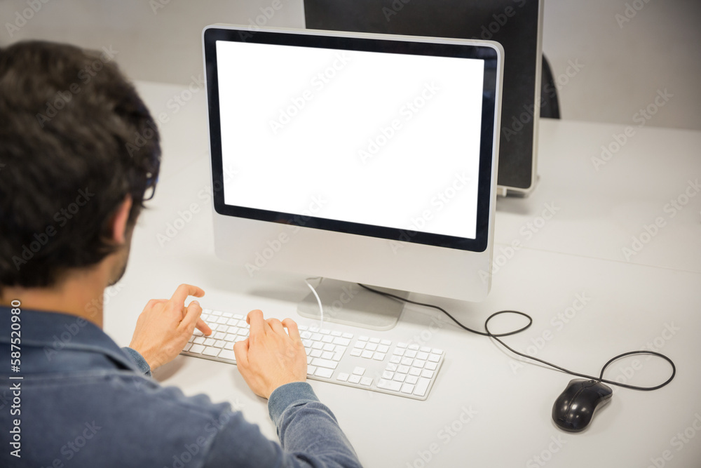 Man using computer Man using computer