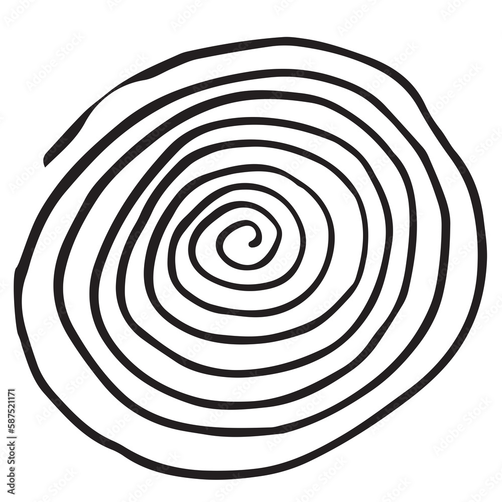 Fototapeta premium Spiral pattern over white background