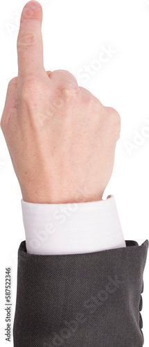 Hand of businessman gesturing