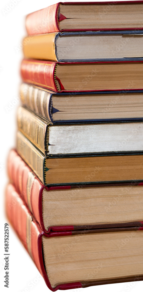 Naklejka premium Close-up of stacked books
