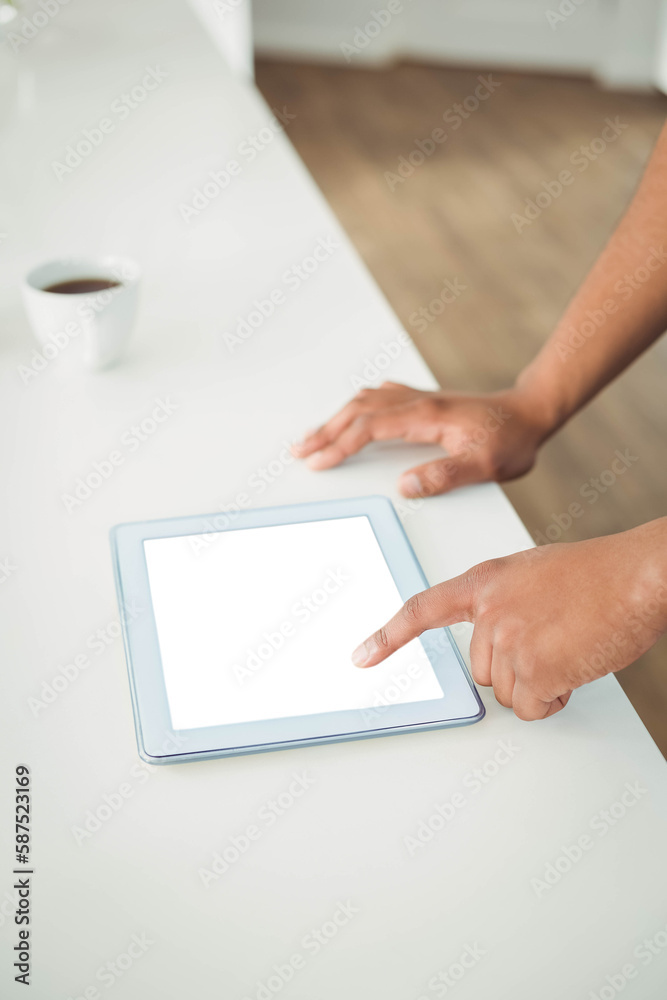 Cropped image of hand using laptop Cropped image of hand using laptop