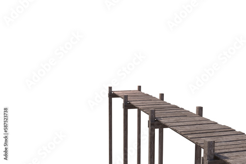Digital composite image of wooden pier