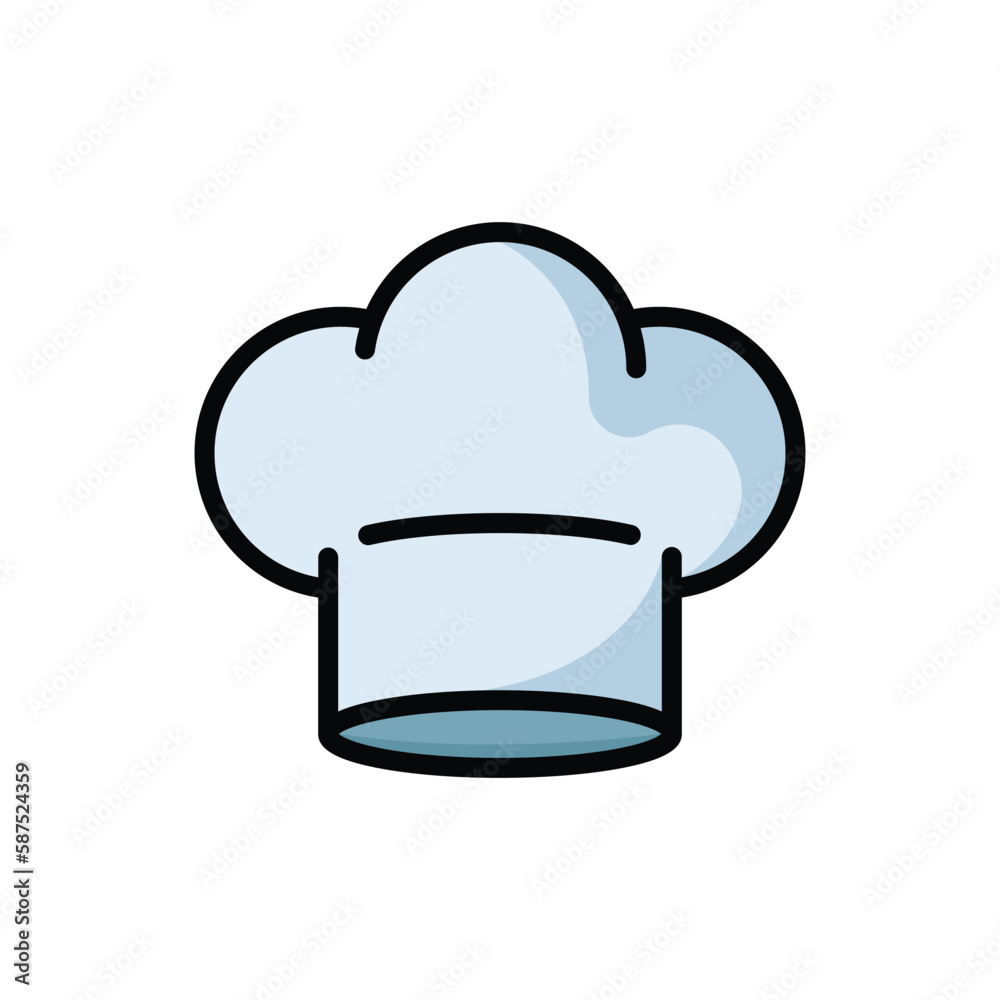 chef hat icon vector design template in white background chef hat icon vector design template in white background